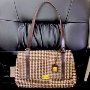 Vintage 90s Ralph Lauren Houndstooth Shoulder Bag Purse